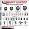 Service Caster 4'' Maroon Poly Swivel 1-1/4'' Expanding Stem Caster with Brake SCC-EX20S414-PPUB-MRN-TLB-114 - alternate 3